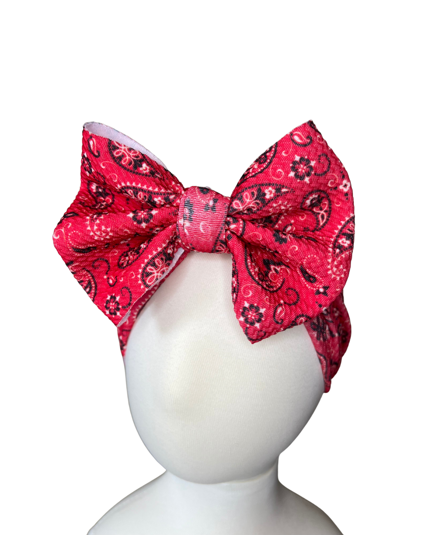 Red Paisley Bows