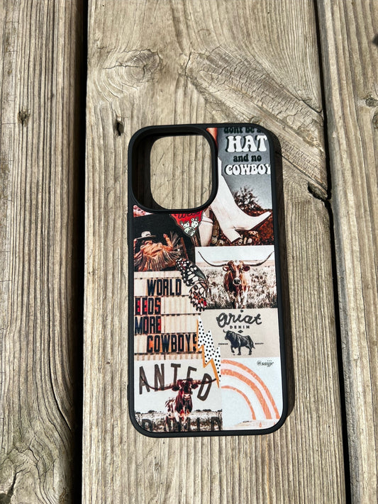 All Hats Western Collage iPhone Case