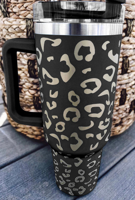 40oz Leopard Print Stainless Double Insulated Cup