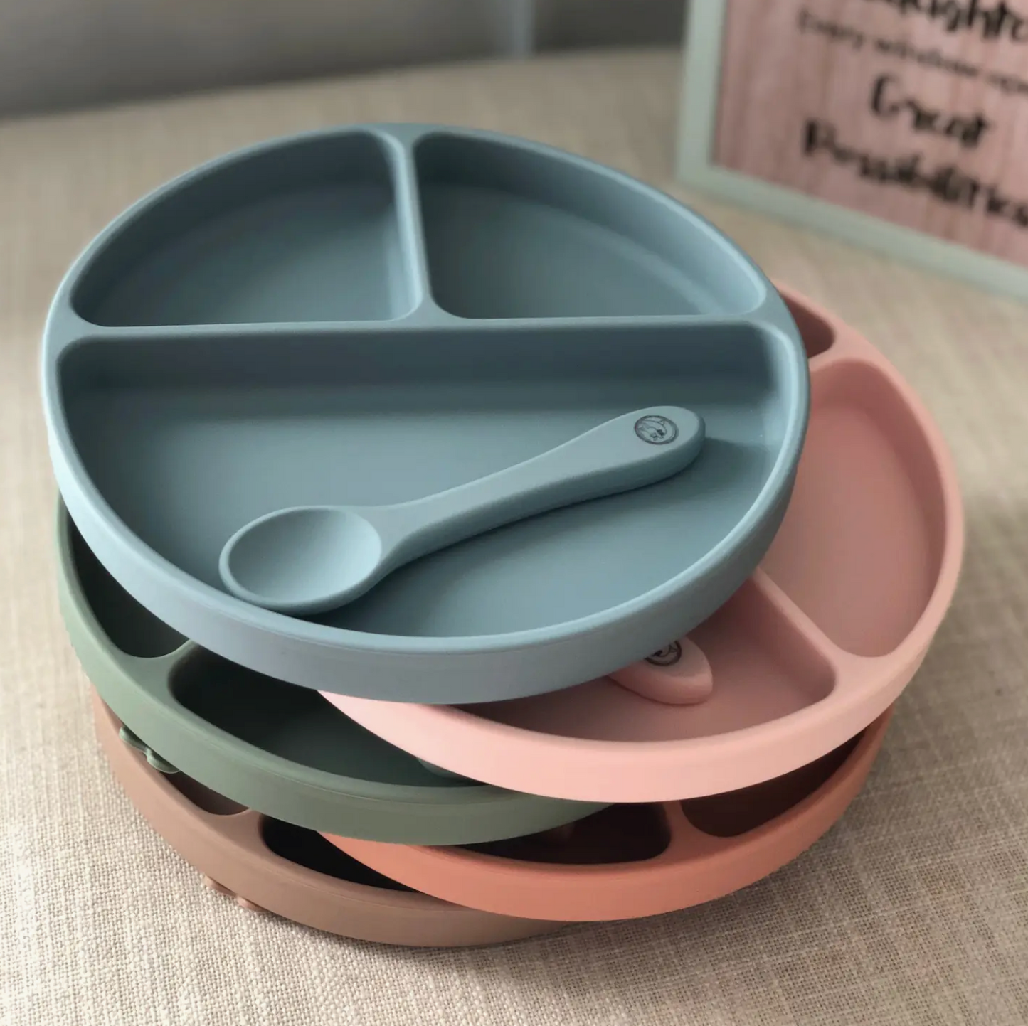 Silicone Suction Plate + Spoon + Storage Bag