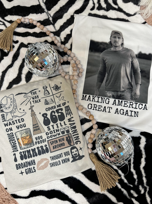 Morgan Wallen Music Collage Tee