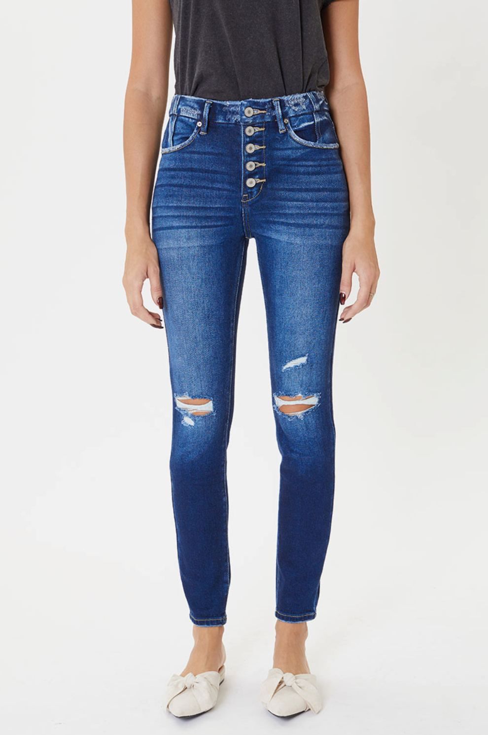 Dark Super Skinny High Rise Jean