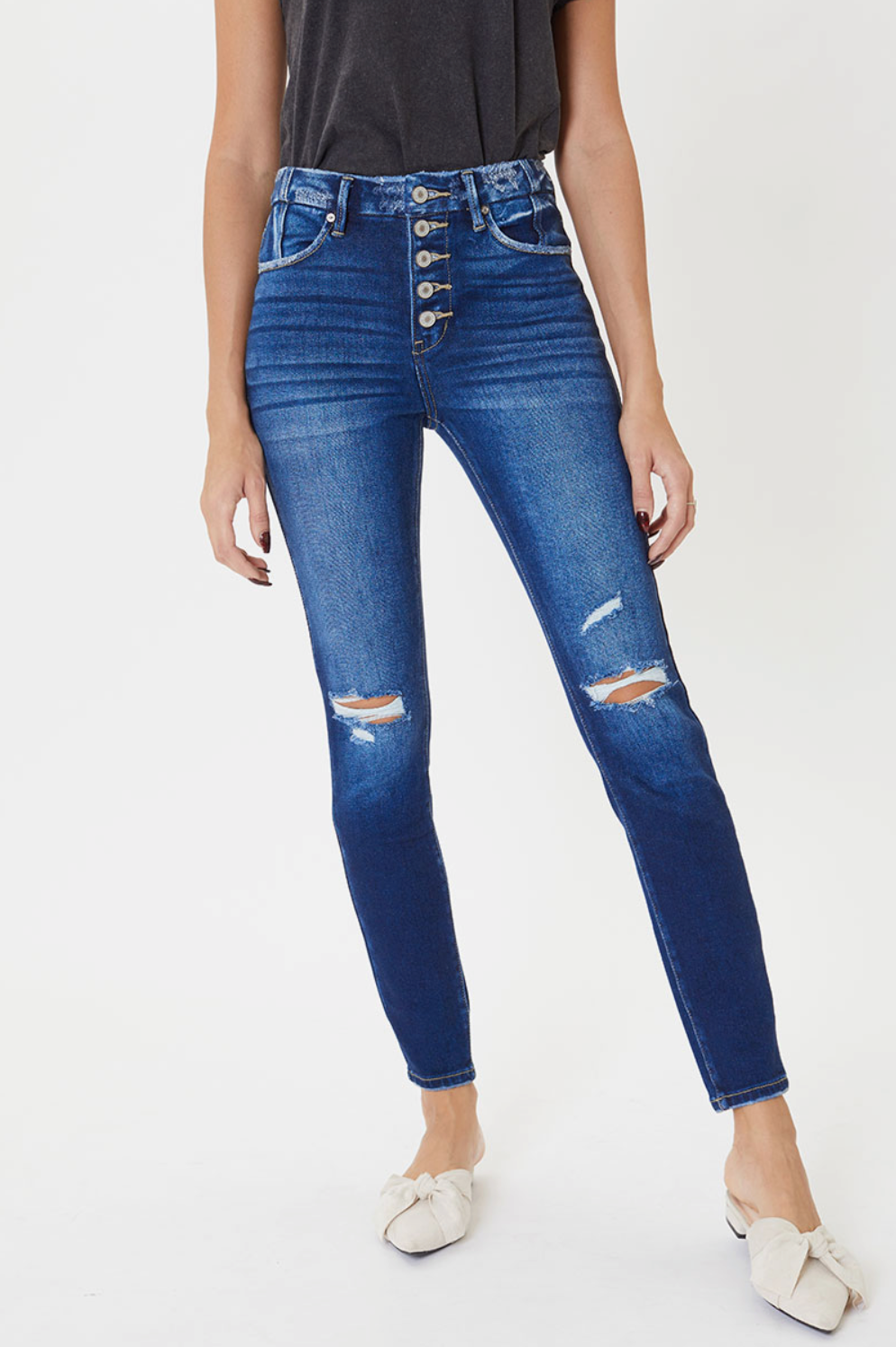 Dark Super Skinny High Rise Jean