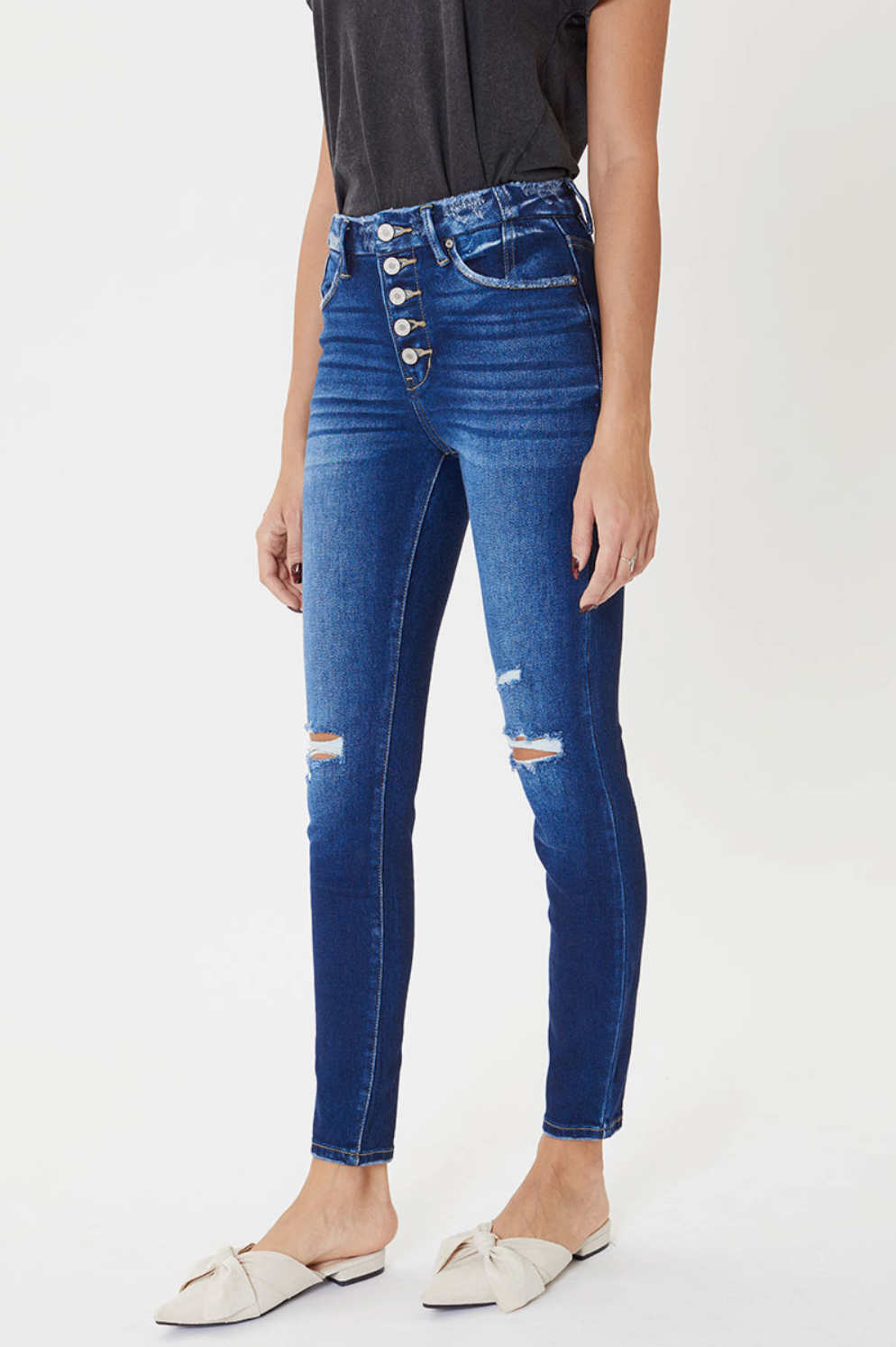 Dark Super Skinny High Rise Jean