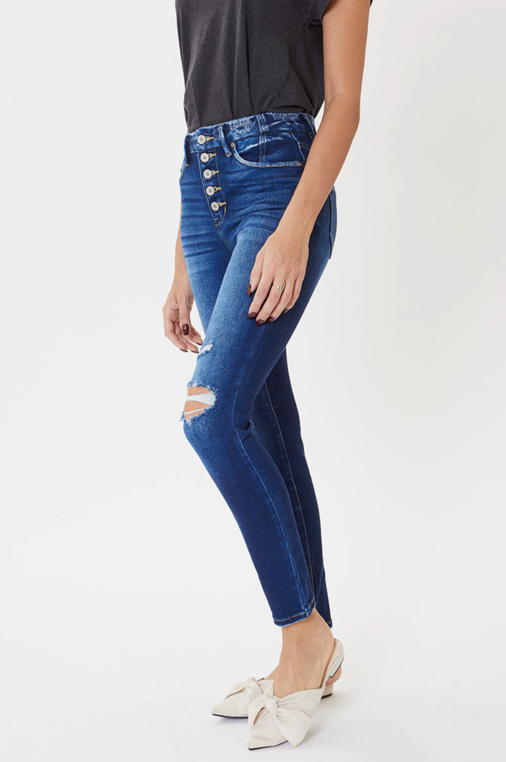 Dark Super Skinny High Rise Jean