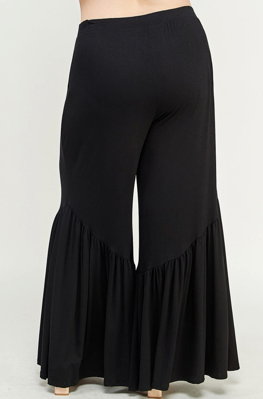 Plus Size High Waisted Ruffle Pant