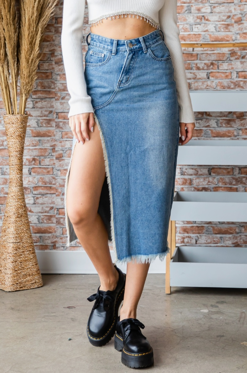 Iconic Long Skirt - Medium Wash | Levi's® US