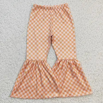 Girls Checkered Bellbottoms