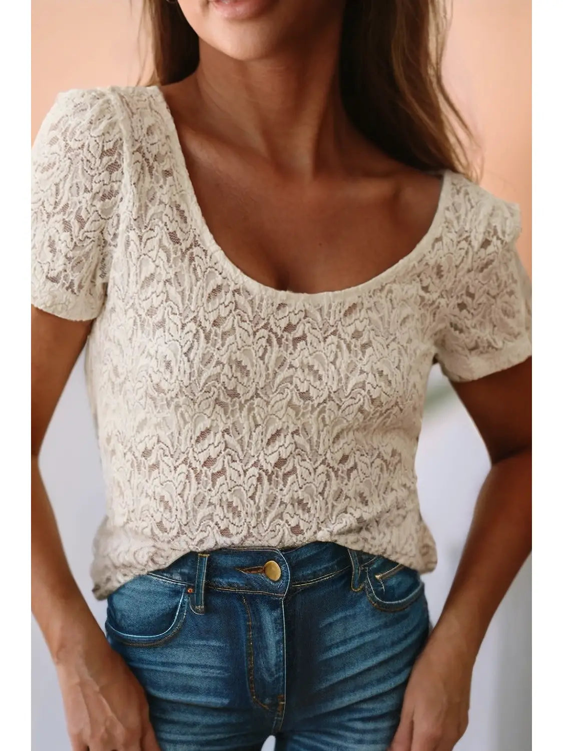 White lace tshirt bodysuit