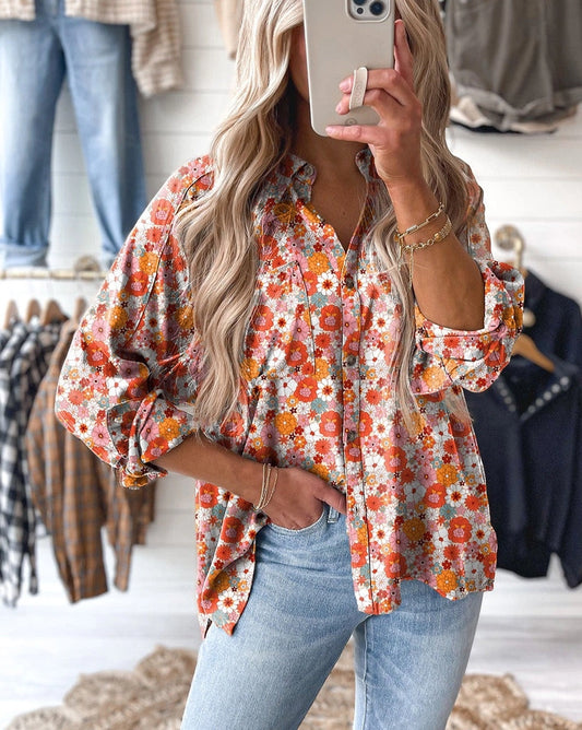 Floral Button Up