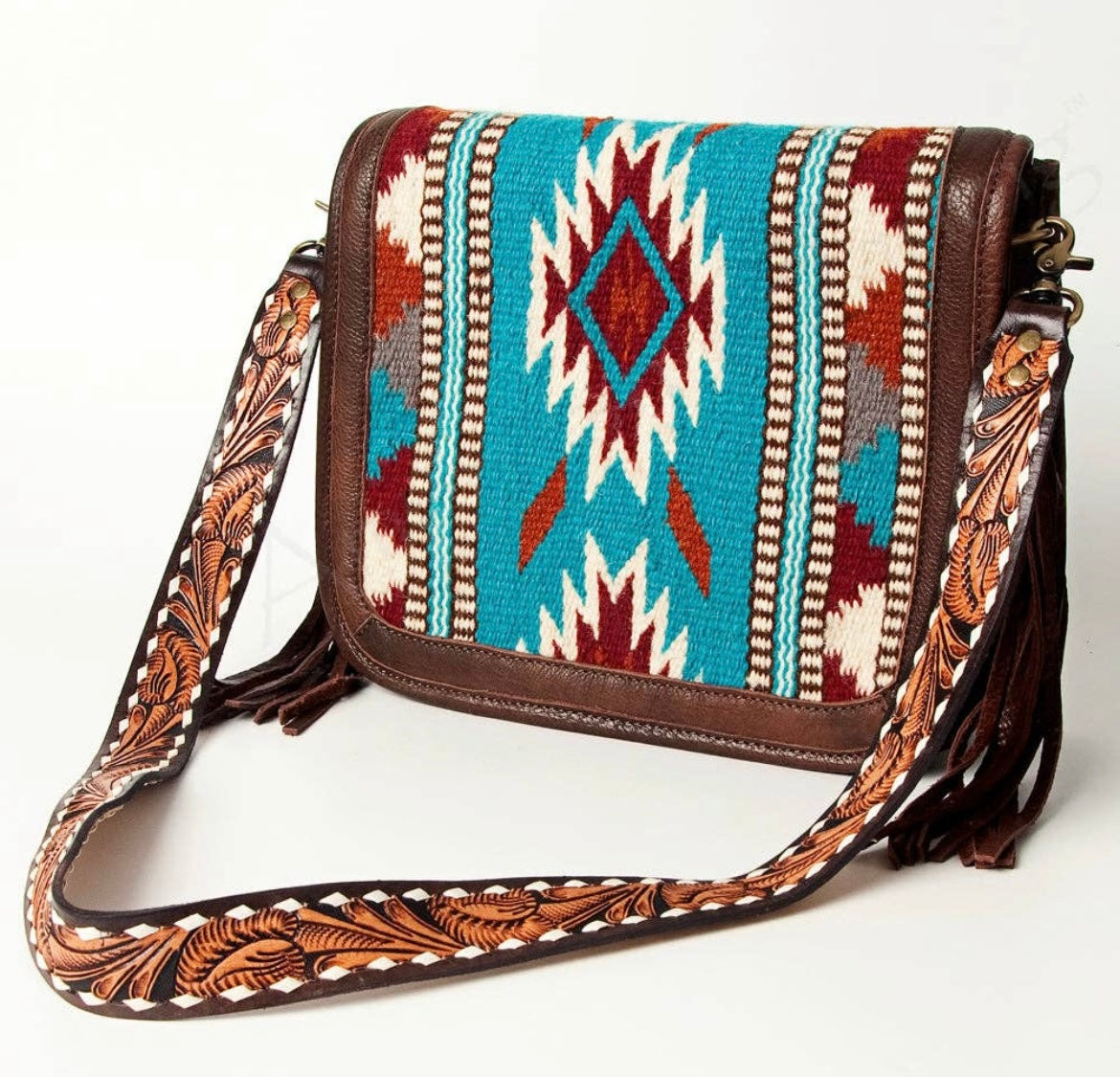 Aztec Leather Crossbody