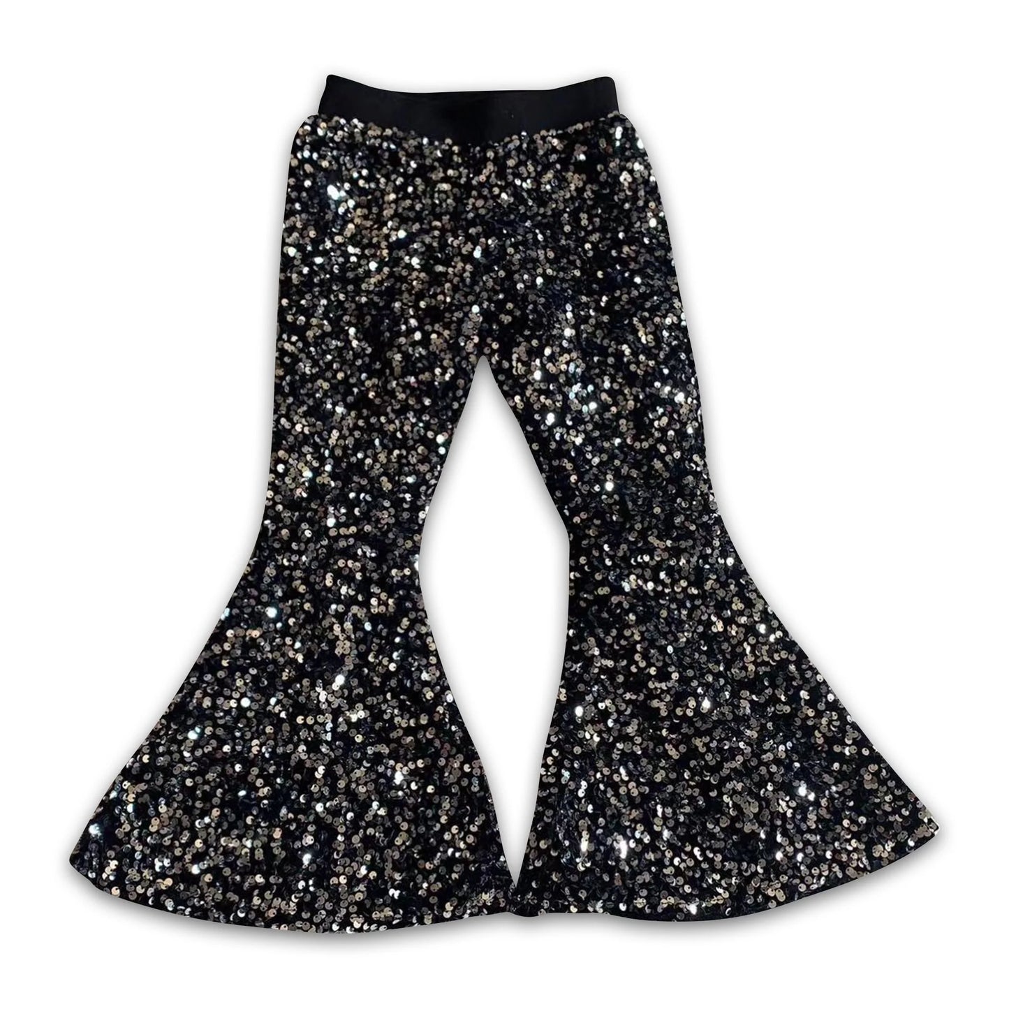 Black Sequin BellBottoms