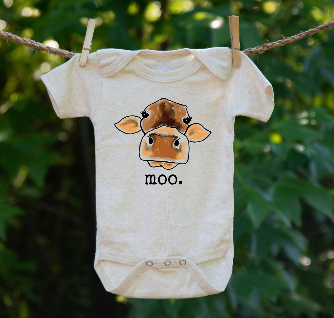 "MOO" Cow Neutral Body Suit