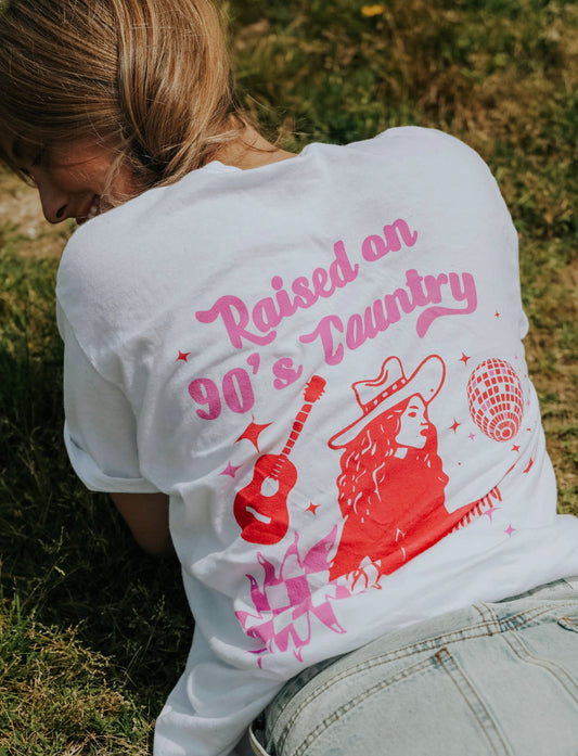 Raised on 90's Country (front + back) Graphic Tee