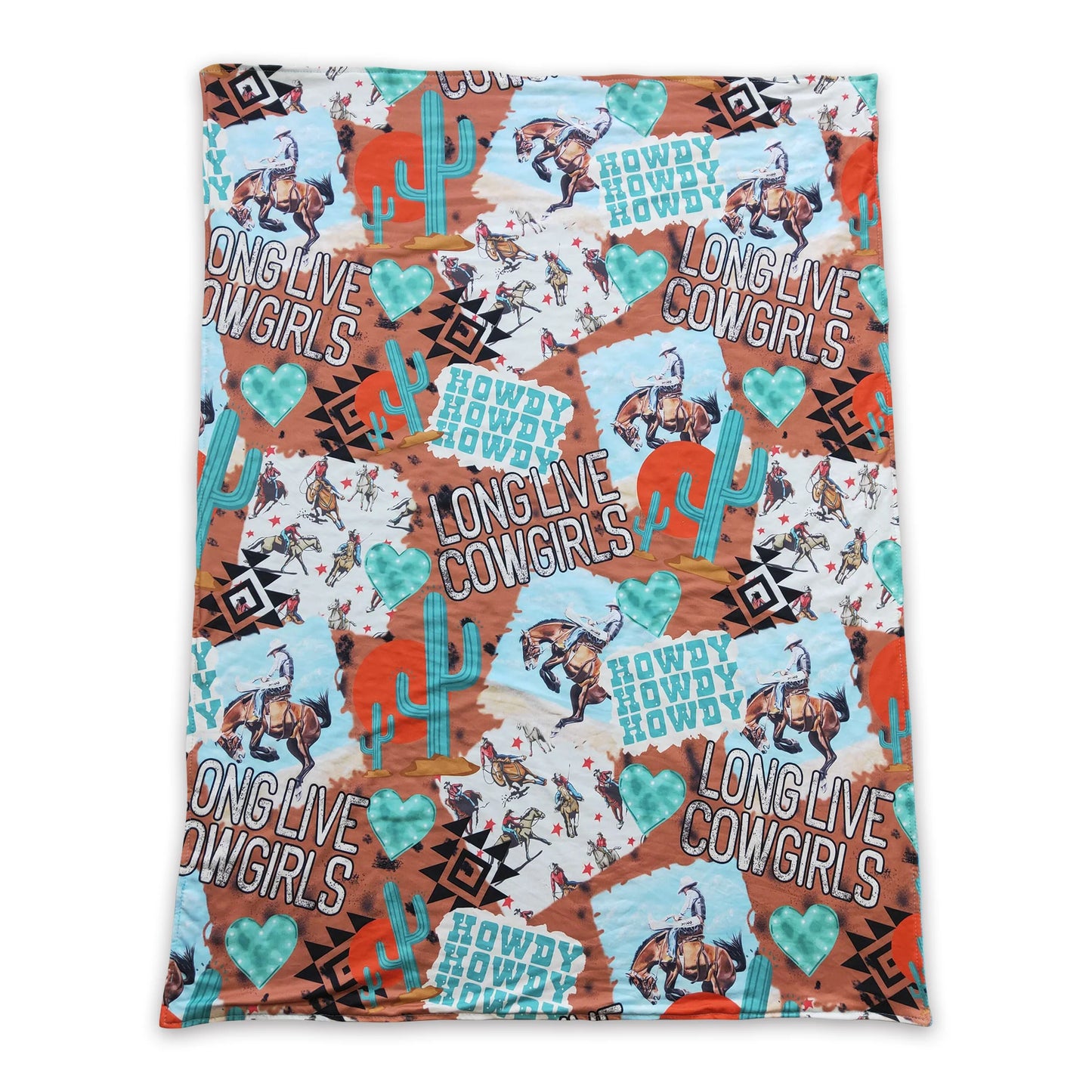 Teal Cowgirl Blanket